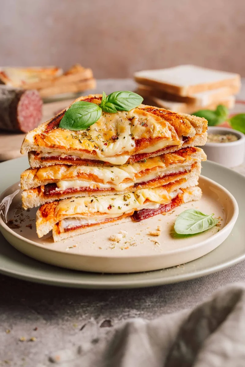 Überbackene Sandwiches mit geschmolzenem Käse aus dem Airfryer-Kochbuch